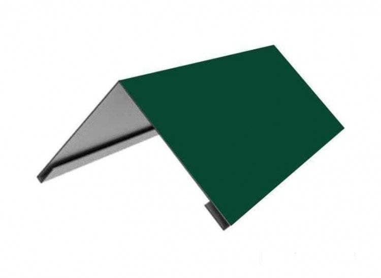 Конек 25*25х2м Зеленый Ral-6005