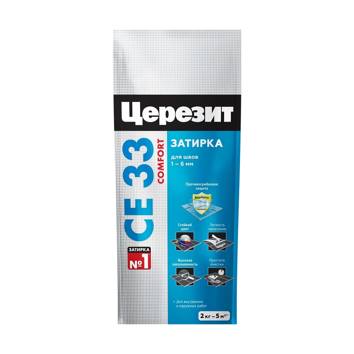 Затирка Ceresit CE 33 2кг серебристо-серый 04