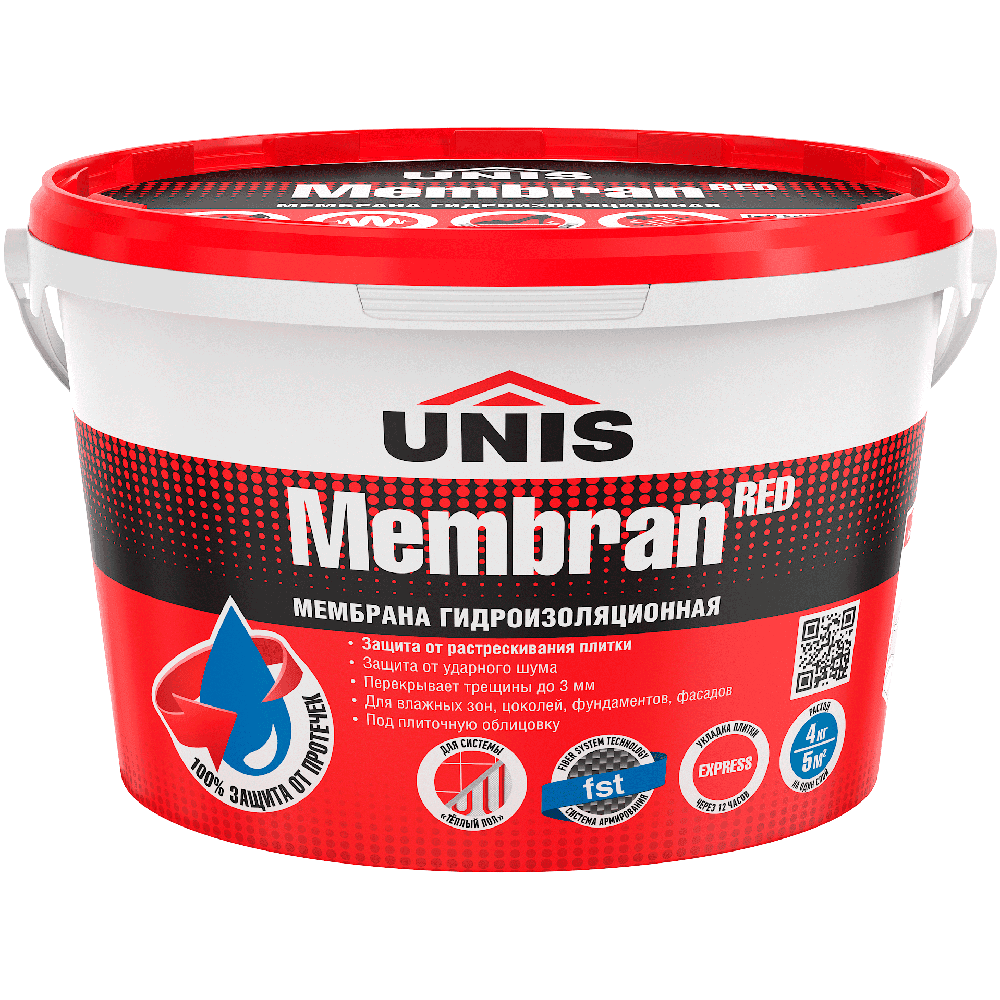 Гидроизоляция Юнис мембрана Red 3кг