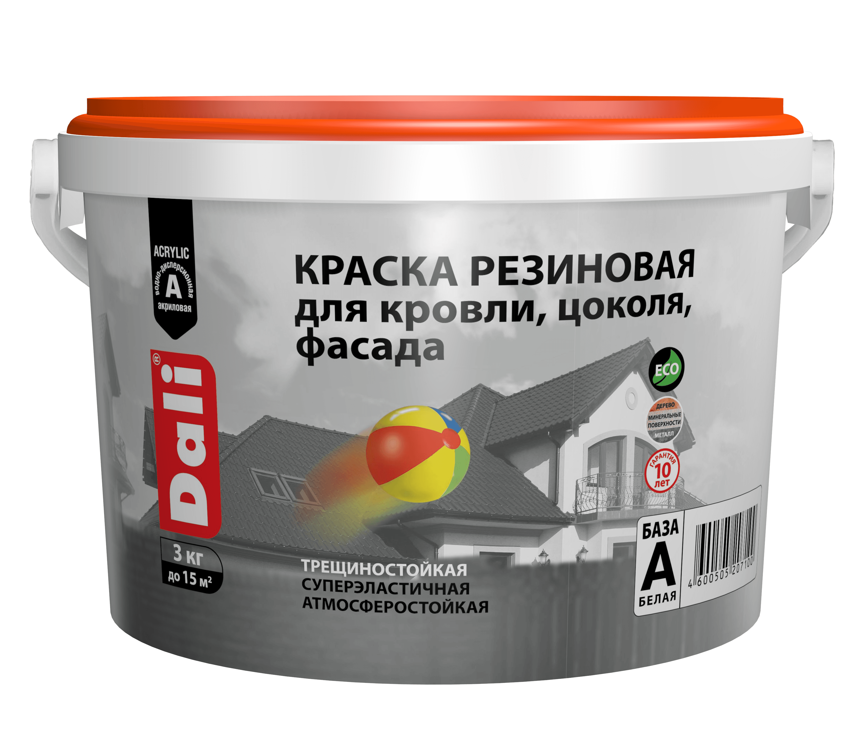 Краска резиновая Dali зеленый 3кг