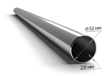 Труба ВГП круглая сталь 32х2.8мм (6м)
