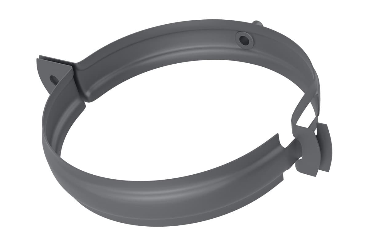 Хомут трубы металл Графит Ral-7024