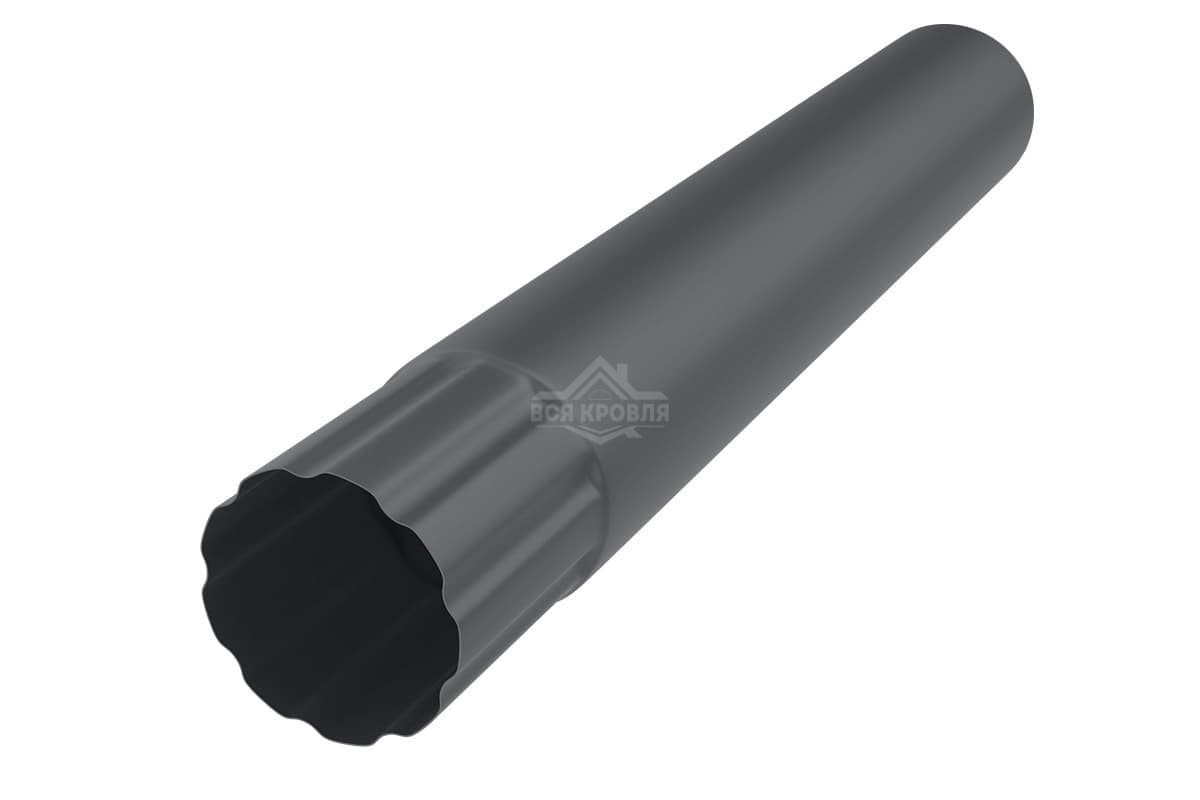 Труба металл 1м Графит Ral-7024 Стыковочная