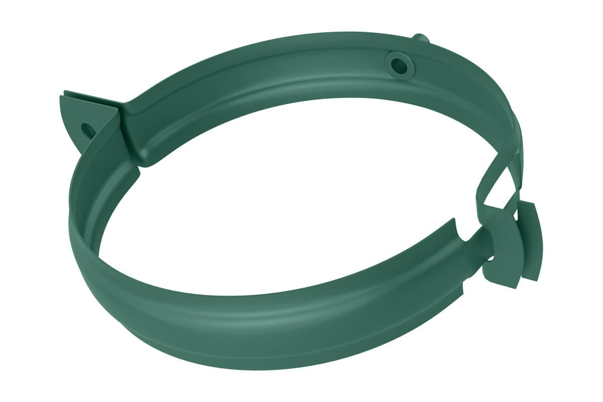 Хомут трубы металл Зеленый Ral-6005